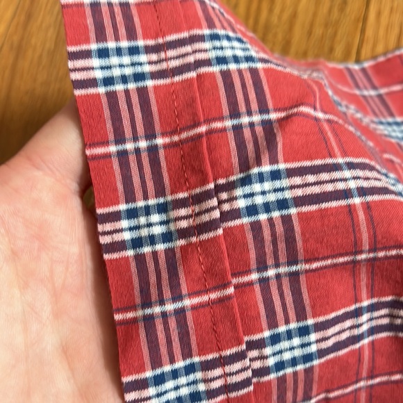 NWT men’s Arrow big and tall red checkered short sleeve button down size LT/GL - Picture 5 of 6